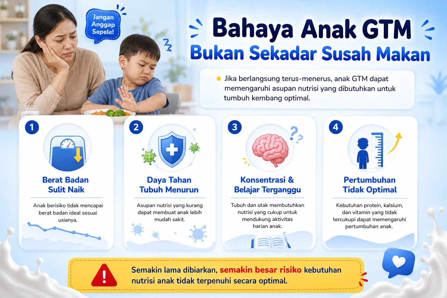 Bahaya anak GTM bukan sekadar susah makan